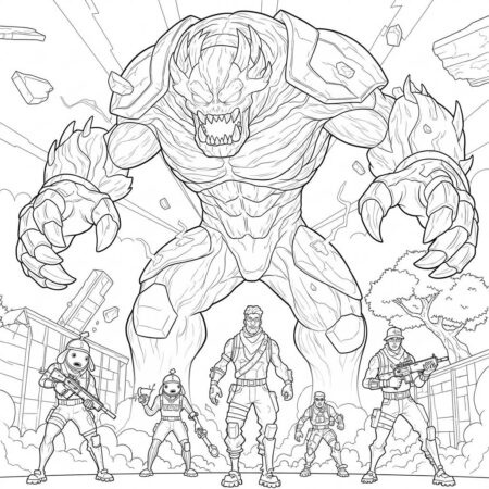 Fortnite Monstro Gigante (Desenho para Colorir)