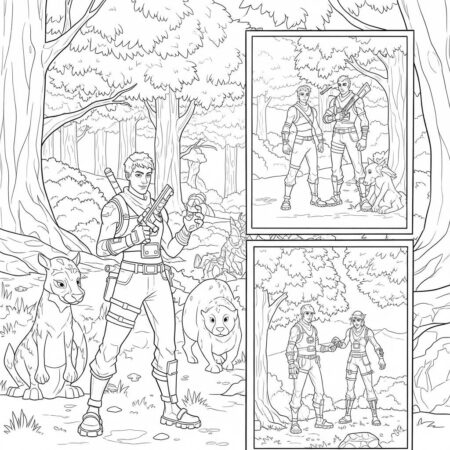 Fortnite Natureza Selvagem (Desenho para Colorir)
