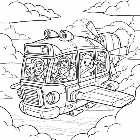 Fortnite Veiculo Aereo (Desenho para Colorir)