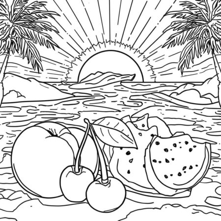 Frutas do Verao (Desenho para Colorir)