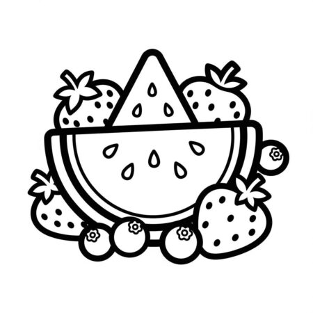 Frutas do Verao (Desenho para Colorir)