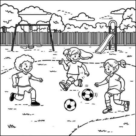 Futebol e Diversao (Desenho para Colorir)