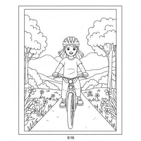 Garota em Acao (Desenho para Colorir)