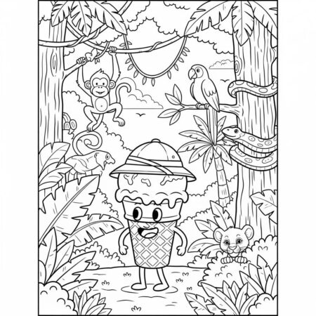 Gelado e Aventura (Desenho para Colorir)