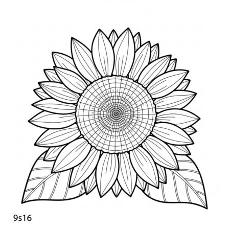 Girassol para Adultos (Desenho para Colorir)