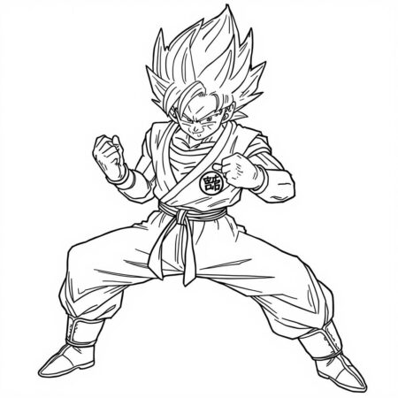 Gohan Treino (Desenho para Colorir)