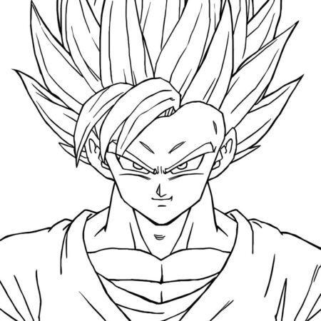 Goku Super Saiyajin (Desenho para Colorir)