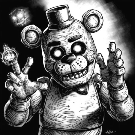 Golden Freddy Mystery (Desenho para Colorir)