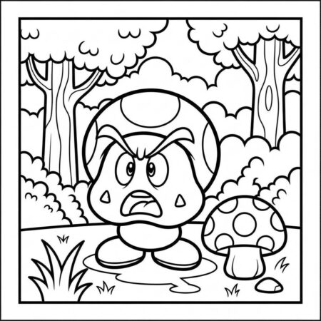 Goomba Comico (Desenho para Colorir)