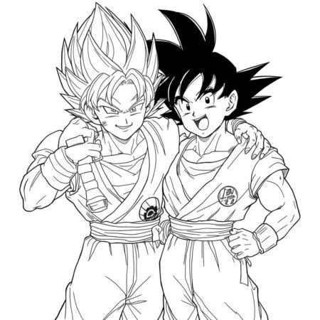 Goten e Trunks (Desenho para Colorir)