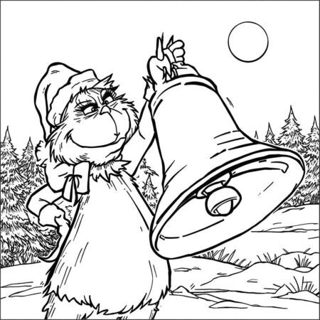 Grinch e Sinos (Desenho para Colorir)