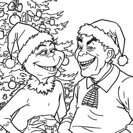Grinch e Tio (Desenho para Colorir)