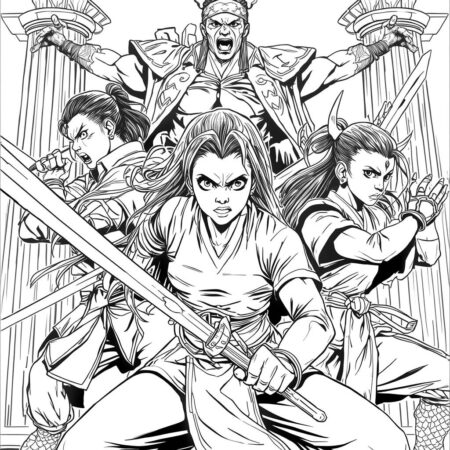 Hashira em batalha (Desenho para Colorir)