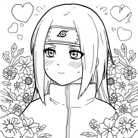 Hinata e Naruto (Desenho para Colorir)