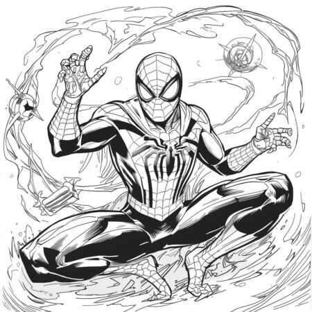 Homem Aranha e a Magia (Desenho para Colorir)