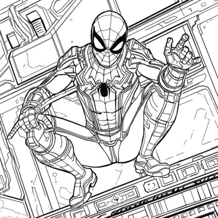 Homem Aranha e o Futuro (Desenho para Colorir)