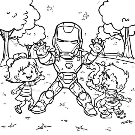 Homem de Ferro Criancas (Desenho para Colorir)