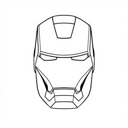 Homem de Ferro Minimalista (Desenho para Colorir)