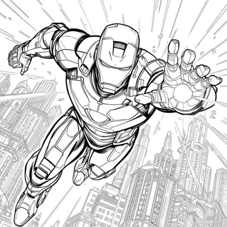 Homem de Ferro Realista (Desenho para Colorir)