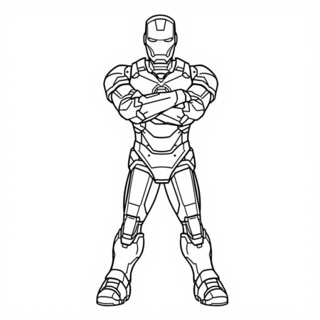 Homem de Ferro Simples (Desenho para Colorir)