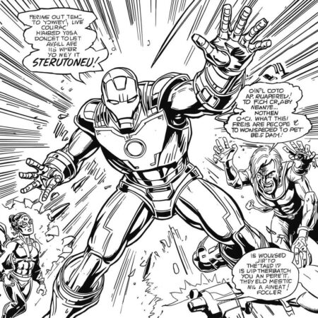 Homem de Ferro em Quadrinhos (Desenho para Colorir)