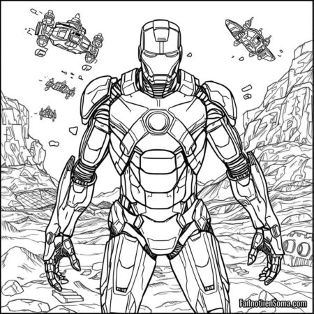 Homem de Ferro no Futuro (Desenho para Colorir)