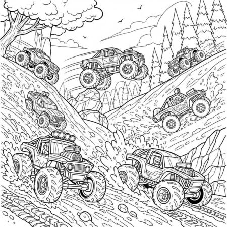Hot Wheels Off Road Adventure (Desenho para Colorir)