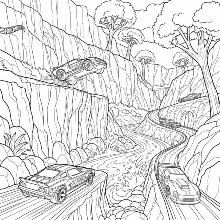 Hot Wheels Racing Adventure (Desenho para Colorir)