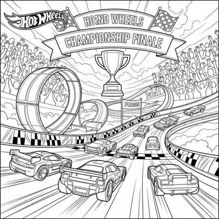 Hot Wheels Racing Championship (Desenho para Colorir)