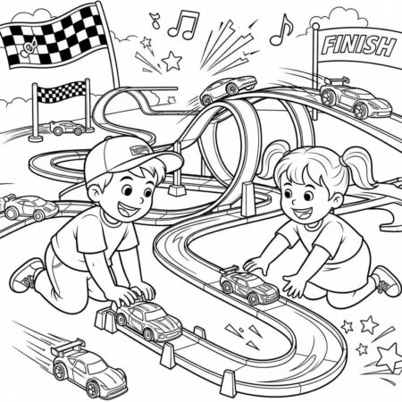 Hot Wheels Racing Fun (Desenho para Colorir)