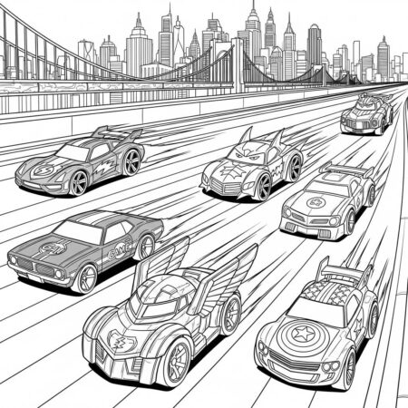Hot Wheels Racing Heroes (Desenho para Colorir)