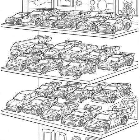 Hot Wheels Toy Collection (Desenho para Colorir)