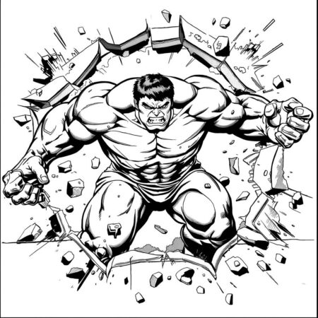 Hulk Poderoso (Desenho para Colorir)