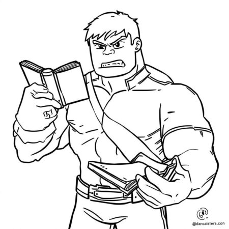 Hulk e a Historia (Desenho para Colorir)