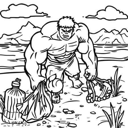Hulk e o Dia da Terra (Desenho para Colorir)