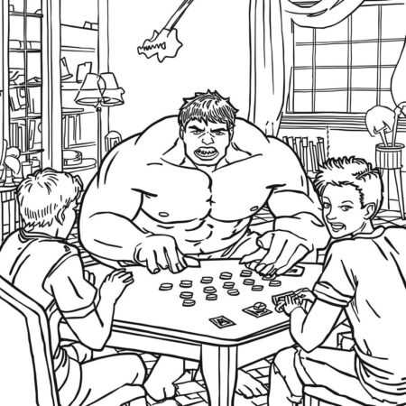 Hulk e os Jogos (Desenho para Colorir)