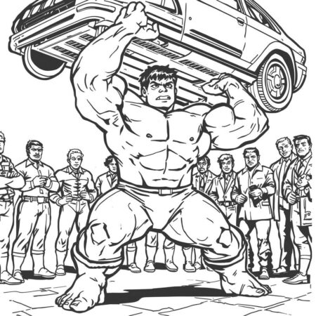 Hulk e os Superpoderes (Desenho para Colorir)
