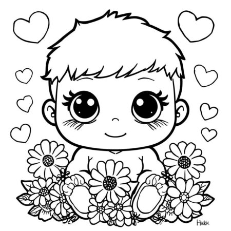 Hulk em Estilo Kawaii (Desenho para Colorir)