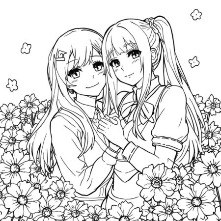 Ino e Sakura (Desenho para Colorir)