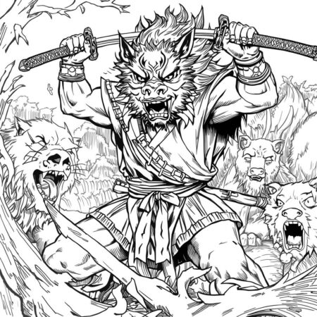 Inosuke selvagem (Desenho para Colorir)