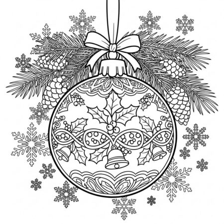 Inverno Arte de Natal (Desenho para Colorir)