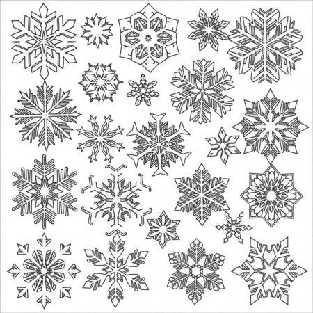 Inverno Flocos de Neve (Desenho para Colorir)
