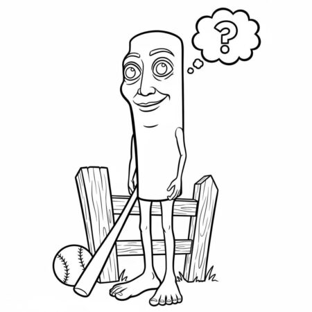 Italian Brainrot com Bastão Enigmático (Desenho para Colorir)