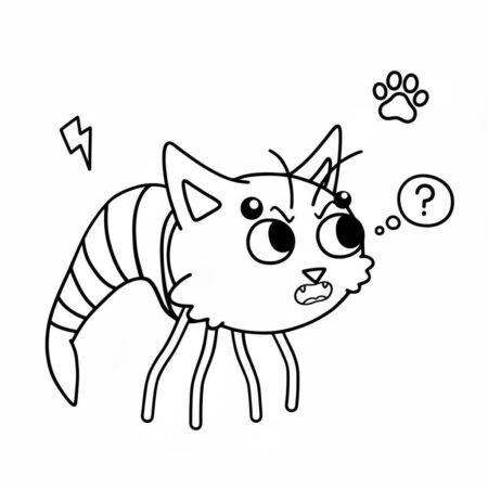 Italian Brainrot com Gato Camarão (Desenho para Colorir)