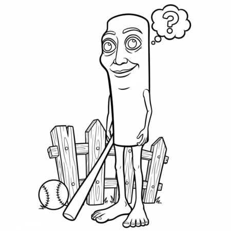 Italian Brainrot com Homem Palito Surpreso (Desenho para Colorir)