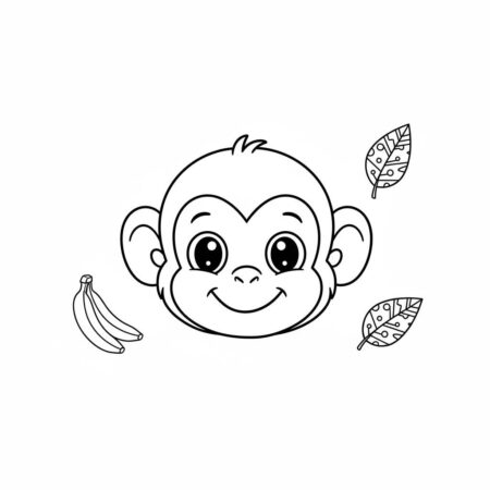 Italian Brainrot com Macaquinho Fofinho (Desenho para Colorir)