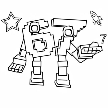 Italian Brainrot com Robô Engraçado (Desenho para Colorir)