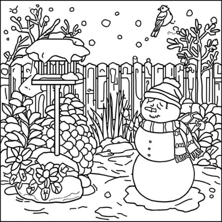 Jardim de Inverno (Desenho para Colorir)