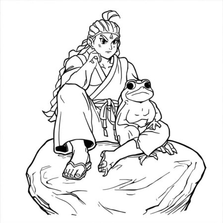 Jiraiya Sabio (Desenho para Colorir)