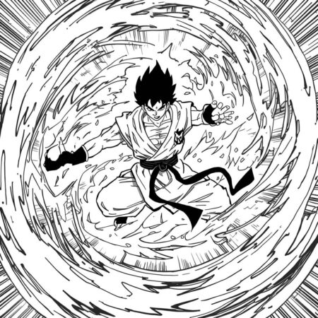 Jujutsu Kaisen em Acao (Desenho para Colorir)